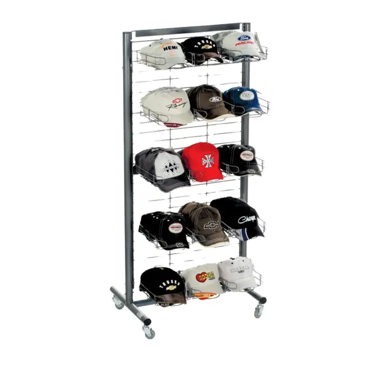 sports cap display rack / wire baseball cap display stand / hat display holder