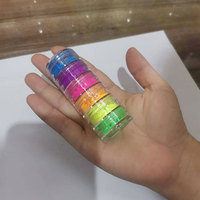 Ensemble de poudre de mica au néon UV de qualité supérieure Pigment lumineux fluorescent pour la résine époxy pour ongles 1kg quantité minimale de commande pour les cosmétiques et le pigment de couleur