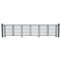 Système de clôture en aluminium FRAVI FR-FS, série 6000, profilés décoratifs en aluminium 6063 T5, revêtement poudré, fabriqué au Vietnam, OEM/ODM