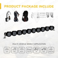 Barre lumineuse LED modulaire connectable de 42 pouces, couleur ambre, combo spot, pour toit avant, conduite tout-terrain, voiture, camion, pick-up, UTV, 4x4, Tacoma, Hilux