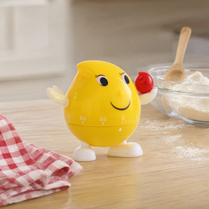 Temporizador mecánico con cuenta regresiva, bonito temporizador de cocina con diseño de dibujos animados, sin batería, alarma de plástico para cocinar y hornear - Product Image 3