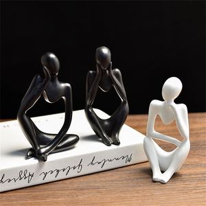 Modern Light Luxury Resin Ornaments Nordic Abstract Figure Sculpture Craft <b>Gifts</b> Home Desktop Decoration Resin Ornaments - Product Image 4