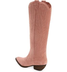 <span class=keywords><strong>Bottes</strong></span> de <span class=keywords><strong>Cowboy</strong></span> à bout pointu <span class=keywords><strong>Beige</strong></span> rose à la mode pour femmes - Product Image 3