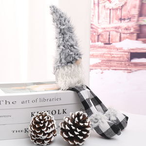 Nueva decoración navideña <span class=keywords><strong>de</strong></span> muñeco <span class=keywords><strong>de</strong></span> peluche sin rostro, duende, anciano, para escaparate - Product Image 4