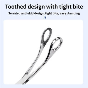 Y tế thép không gỉ Sponge Kìm hình bầu dục Kìm Sponge kìm thẳng đầu khuỷu tay răng tròn Kìm vòng kìm - Product Image 3