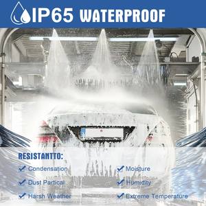 Lámpara de taller impermeable de 120 mm y 50 W, lámpara industrial LED lineal a prueba de vapor de 80 W y 240 mm con clasificación IP65 y 5 años de garantía - Product Image 3