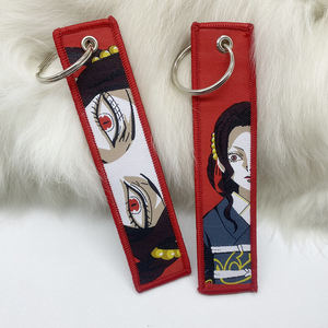 Porte-clés design Anime tueur de démons porte-clés double face moto voiture porte-clés brodé de forme personnalisée Anime - Product Image 4