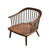Fauteuil pliant en bois de frêne massif de style nordique avec accoudoirs, design antique pour salon, balcon et salle de thé, mobilier de maison