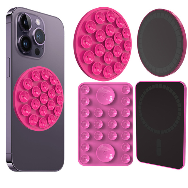 1800 Seconds Last Long Silicone Suction Cup Strong Magnetic Adhesive Mount Phone Cases Stand for iPhone Samsung