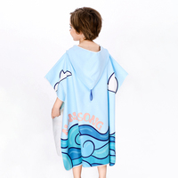 Benutzer definierte Kinder Kinder Kapuzen handtuch Mikro faser schnell trocknen Schwimmbad Kinder Poncho Strand tuch