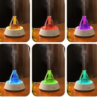 Diffuseur d'huiles essentielles unique, diffuseur d'arômes en lave volcanique, lumière LED colorée de nuit, mini diffuseur portable 80 ml, diffuseur à la lumière des bougies