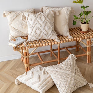 Funda de cojín moderna con diseño geométrico cuadrado, de felpa, algodón y poliéster, para decoración del hogar, sofá o dormitorio. - Product Image 2