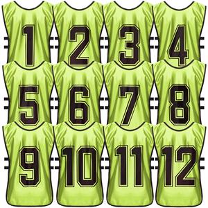 Omkeerbaar Genummerd Voetbalteam Oefenvesten Volwassen Kinderen Centen Met Riem Polyester Materiaal Voor Scrimmage Training - Product Image 5