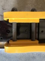 Marteau hydraulique banane JCB3CX pour chargeuse-pelleteuse avec burin de 68 mm et boîte de vitesses pour travaux de démolition intensifs