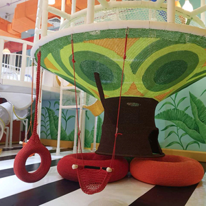 Cây Cầu vồng thủ công làm bằng dây dệt cho khu vui chơi trẻ em, trang trí công viên giải trí trong nhà - Product Image 4