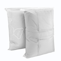 Sac transparent givré à fermeture éclair en plastique PE de grande taille pour vêtements, doudoune, rideau, emballage avec logo