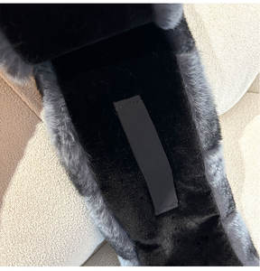 مخصص الشتاء كاتم الصوت الحيوان الفراء الرقبة دفئا ريكس الحقيقي الفراء أرنب وشاح للنساء تخصيص الفراء الحقيقي اكسسوارات الفراء - Product Image 2