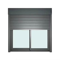 Fenêtres coulissantes modernes en aluminium et verre sur mesure avec volet roulant électrique intégré