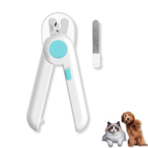 KingHon Multifunctional Modern Design Electric Led Light Transparent Baffle Pet Nail Trimmer Cat Grooming Tool - Product Image 1