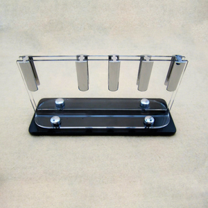 Countertop Clear <b>Acrylic</b> Knife Display Rack with Sturdy Base Wholesale Cutlery Holder for Kitchen and Exhibition - Product Image 1