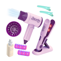 Ensemble de coiffure simulé pour enfants (comprend un sèche-cheveux et une fer à lisser, ensemble de 11 pièces)