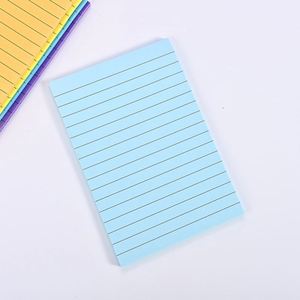 Bloc-notes adhésif jaune en stock, motif lignes mignon, idéal pour les étudiants - Product Image 6