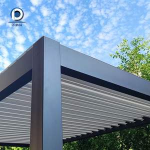 Pérgola de Aluminio para Exteriores con Estructura con Recubrimiento en Polvo, Cubierta para Patio, Techo Fácil de Montar, Gazebo para Terraza - Product Image 3