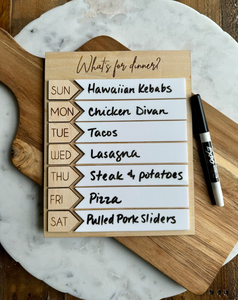 Plan de Comidas Semanal en Oferta, Tablero Grabado con Tablero de Menú Magnético de Borrado en Seco - Product Image 4