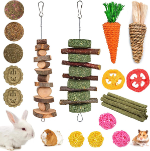 Muestra Gratis, Palitos de Madera Natural Seguros y No Tóxicos para Hámsteres y Conejos, Bolas de Madera para Masticar, Juguetes para Mascotas - Product Image 5