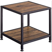Table basse moderne en métal et bois avec rangement, table d'appoint pour salon, style antique, meubles de maison BSCI