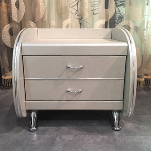Cheap Hotel <strong>Bedside</strong> <strong>Tables</strong> Modern <strong>Silver</strong> Wooden <strong>Bedside</strong> <strong>Table</strong> Nightstands Bedroom Furniture Set - Product Image 1