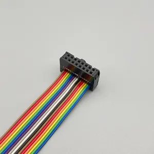 2,54mm IDC flexibles Kabel 16-poliger Stecker Flach band kabel