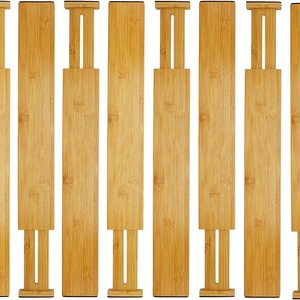 Organizzatore <span class=keywords><strong>Divisorio</strong></span> Telescopico in Legno Massello di Bambù 2025 per <span class=keywords><strong>Cassetti</strong></span> di Cucina e Bagno, Tipo Verticale Multifunzione - Product Image 4