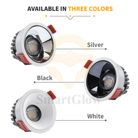 Spot LED encastré intelligent Tuya WIFI Zigbee à intensité variable CCT, sans cadre, anti-éblouissement, COB LED
