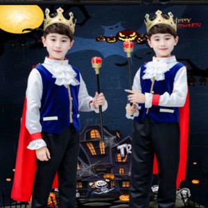 Costume unisexe pour enfants d'Halloween, costume de roi pirate et de prince, tenue de danse pour spectacle (matériel en nylon) - Product Image 4