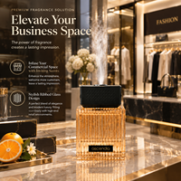 Diffuseur d'huiles essentielles sans eau, diffuseur de table de luxe, design en verre côtelé pour la maison, le bureau, le spa et l'hôtel