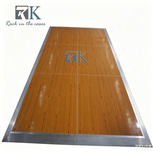 High-quality, Stylish Yellow Pearwood-colored PVC Dance Floor, Perfect for Wedding Events - Product Image 1