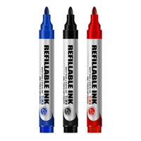 Marqueur effaçable à sec et à l'eau en plastique à pointe fine, 12 couleurs, pointe de 2 mm