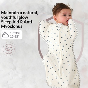 <span class=keywords><strong>Saco</strong></span> de <span class=keywords><strong>dormir</strong></span> de algodón para bebé, anti-sobresalto, antibacteriano, que absorbe la humedad, con mangas desmontables y cremallera. - Product Image 1