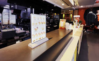 Comptoir en aluminium personnalisé A4a5 dessus de table support affiche volet affichage Double face Led haute luminosité Menu boîte à lumière