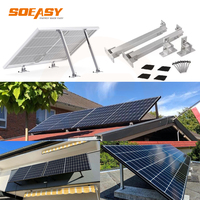 Système de montage solaire professionnel en aluminium pour toit plat, trépied inclinable à angle réglable, support de panneau solaire facile à installer, haute performance