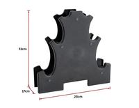Ensemble d'haltères de 12 kg avec support, haltères hexagonales en néoprène colorées en PVC pour l'entraînement de force en salle de sport