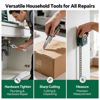 PEIFENG Kit d'outils ménagers 24 pièces, durable, utilisable en diverses combinaisons, boîte à outils multifonctionnelle avec clé à douille