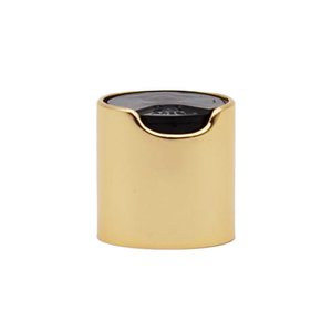 Capuchon de disque en plastique doré et blanc brillant avec couvercle métallique 24/410 - Product Image 6