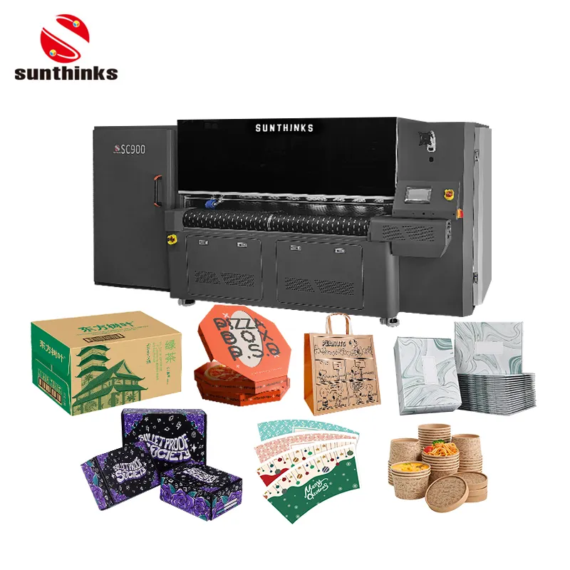 Sunsings 2023 새로운 900mm 대형 포맷 골판지 상자 포장 공장 디지털 단일 패스 프린터 인쇄기