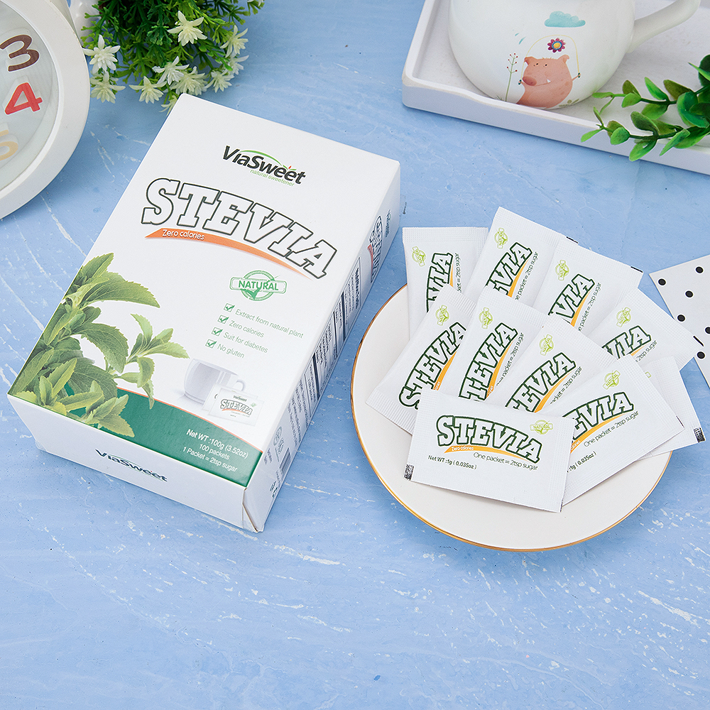 Viasweet Stevia Powder Erythritol Blend 1g/sachet Stevia Sweetener