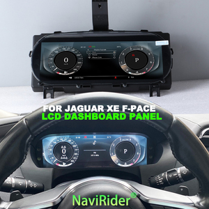 แผงหน้าปัด LCD พร้อมมาตรวัดความเร็ว มาตรวัดระยะทาง สำหรับ Jaguar XE F-PACE ปี 2016-2020 จอแสดงผลดิจิตอล GPS นาฬิกา ระบบ Carplay ห้องนักบินเสมือน - Product Image 1