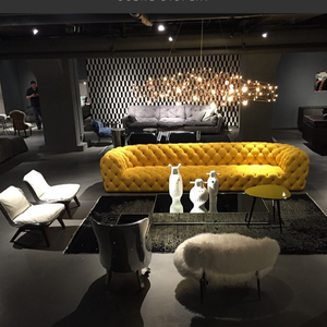 Divano Baxter Modello Lunar Surface Stile Minimalista Italiano con Lavorazione a Bottoni per Soggiorno Lineare - Product Image 3