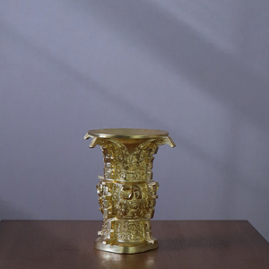 Modelli Decorativi in Ottone Fuso Stile Classico di He Zun, Artigianato Antico 3D per Collezioni Museali di Arte Culturale Storica - Product Image 5