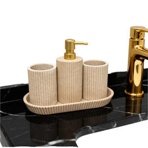 Wholesale Resin Five-piece <b>Bathroom</b> <b>Sets</b> Durable Lotion Bottle Luxury Liquid Soap Dispensers Decor Hotel Furniture <b>Accessories</b> - Product Image 1